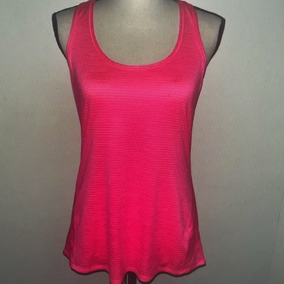 Athleta Tops - ATHLETA Shadow Stripe Chi Racerback Tank Top Hot Pink color.